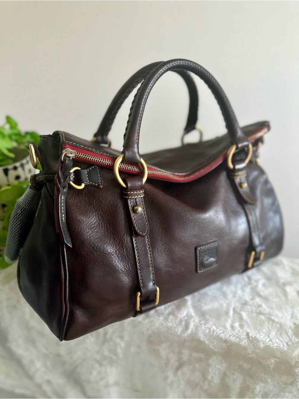 Dooney & Bourke Large Vintage Florentine Satchel in Brown T’Moro